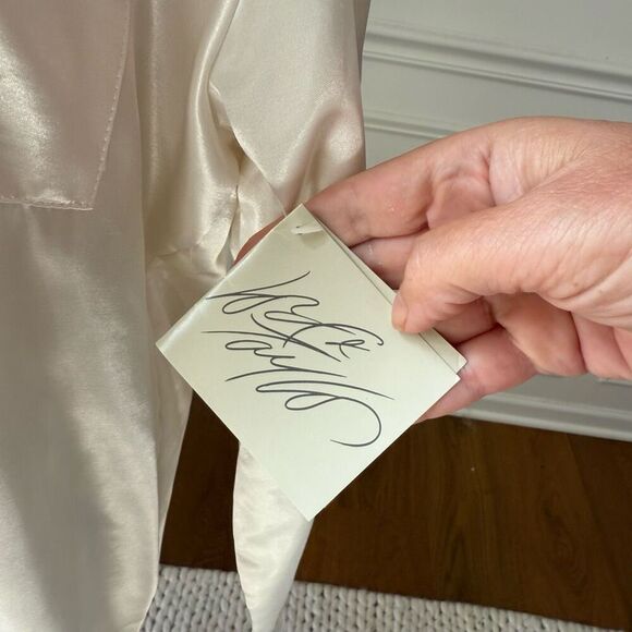 NWT NOS Vintage 80s Lord & Taylor Satin Nightshirt M - Picture 5 of 8